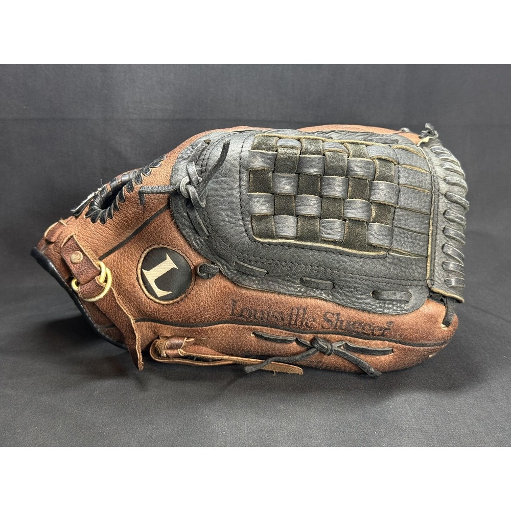 Louisville Slugger Baseball Glove 12 Inch Adult Brown Basket Web Padded Palm